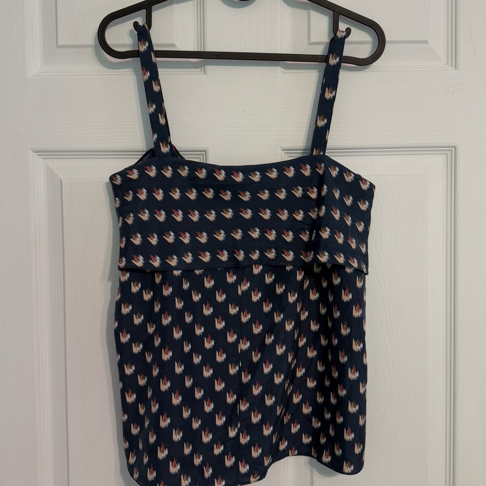 theory silk tank top blouse